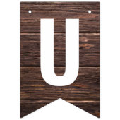 たった今結婚しました素朴ウッドボーホバンティンフラッグ バンティングフラッグ (第3の旗)