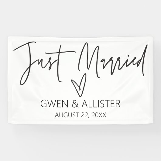 たった今結婚しました結婚のカーデコレーションバナーG400 横断幕 (横)