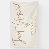 たった今結婚しました結婚のカーデコレーションバナーG400 横断幕 (縦)