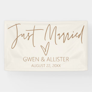 たった今結婚しました結婚のカーデコレーションバナーG400 横断幕