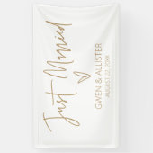 たった今結婚しました結婚のカーデコレーションバナーG400 横断幕 (縦)