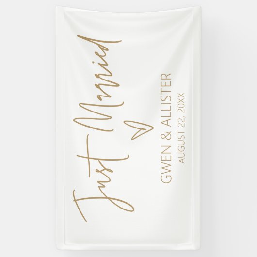 たった今結婚しました結婚のカーデコレーションバナーG400 横断幕 (縦)