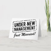 たった今結婚しました結婚のカード |新しい管理下 案内状 (正面)