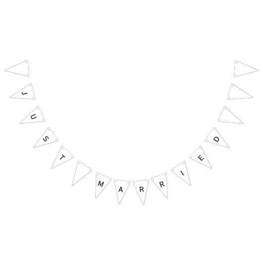 たった今結婚しました結婚のバナー バンティングフラッグ (全)