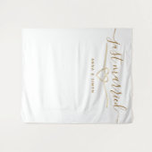 たった今結婚しました結婚のフォトプロップ タペストリー (正面(横))