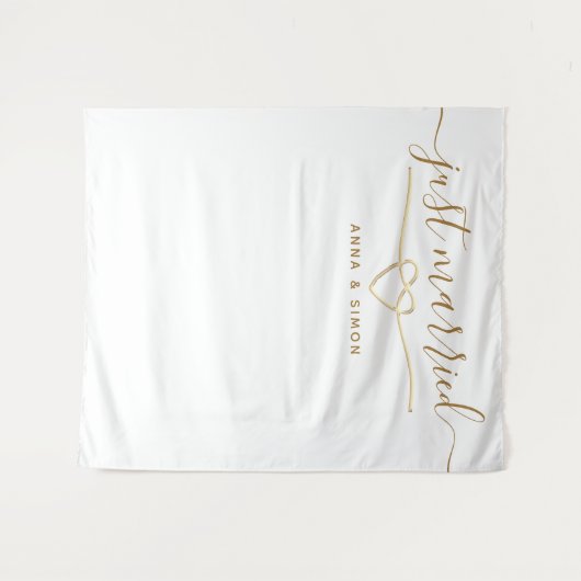 たった今結婚しました結婚のフォトプロップ タペストリー (正面(横))