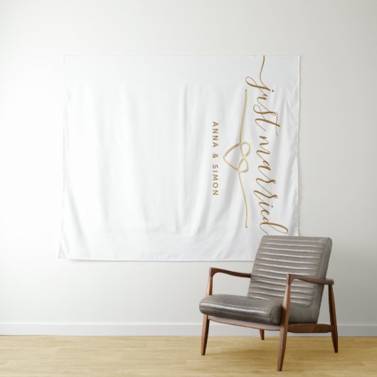 たった今結婚しました結婚のフォトプロップ タペストリー (インサイチュ(横))