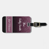 たった今結婚しました結婚の個人化 ラゲッジタグ (正面横)