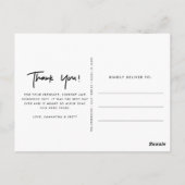 たった今結婚しました結婚の写真ありがとうはがき ポストカード (裏面)