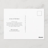 たった今結婚しました結婚の写真の発表 ポストカード (裏面)