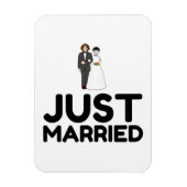 たった今結婚しました結婚の新郎新婦 マグネット (縦)