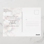 たった今結婚しました結婚の発表箔はがき 箔シーズンポストカード (裏面)