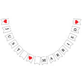 たった今結婚しました結婚の自動車デコレーション バンティングフラッグ (全)