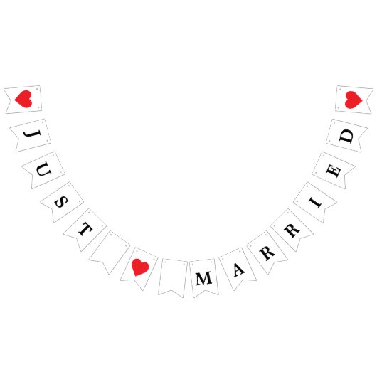 たった今結婚しました結婚の自動車デコレーション バンティングフラッグ (全)