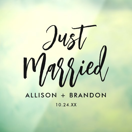 たった今結婚しました結婚の車のデカールウィンドウの固定 ウィンドウサイン (シート3)