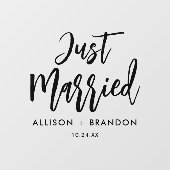 たった今結婚しました結婚の車のデカールウィンドウの固定 ウィンドウサイン (シート)