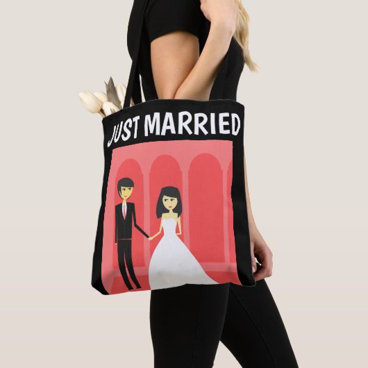 たった今結婚しました結婚ギフトトート財布 トートバッグ (クローズアップ)