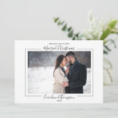 たった今結婚しました結婚クリスマス植物学 シーズンカード (スタンド正面)