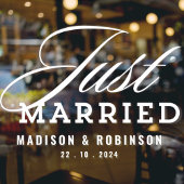 たった今結婚しました結婚スモダンの車標識 ウィンドウサイン