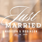 たった今結婚しました結婚スモダンの車標識 ウィンドウサイン