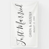 たった今結婚しました結婚ズカーデコレーションバナーB613 横断幕 (縦)