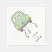 たった今結婚しました結婚ズカー スタンダードカクテルナプキン (正面)