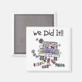 たった今結婚しました結婚ズカー マグネット (正面/裏面)