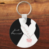 たった今結婚しました結婚ズガウン キーホルダー (正面)