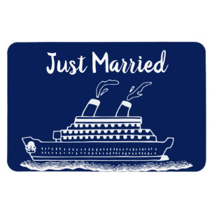たった今結婚しました結婚ズハネムーンクルーズキャビンドア マグネット