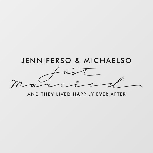 たった今結婚しました結婚ズビニールカー ウィンドウサイン (シート)