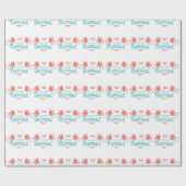 たった今結婚しました結婚ツーバーズギフトカラフルアイディア ラッピングペーパー (フラット)