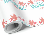 たった今結婚しました結婚ツーバーズギフトカラフルアイディア ラッピングペーパー (ロールコーナー)