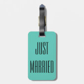 たった今結婚しました結婚ハネムーンの荷物タグギフト ラゲッジタグ (裏面縦)