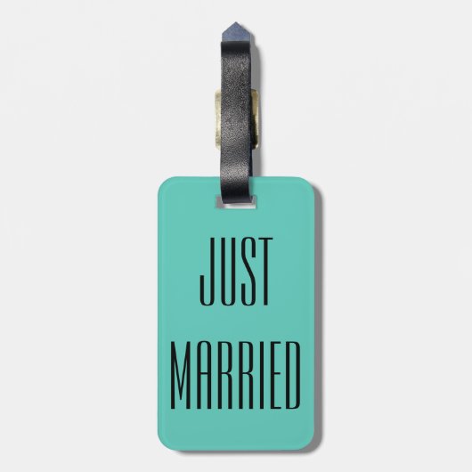 たった今結婚しました結婚ハネムーンの荷物タグギフト ラゲッジタグ (裏面縦)