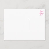 たった今結婚しました結婚ピンクの発表郵便カード 案内ポストカード (裏面)