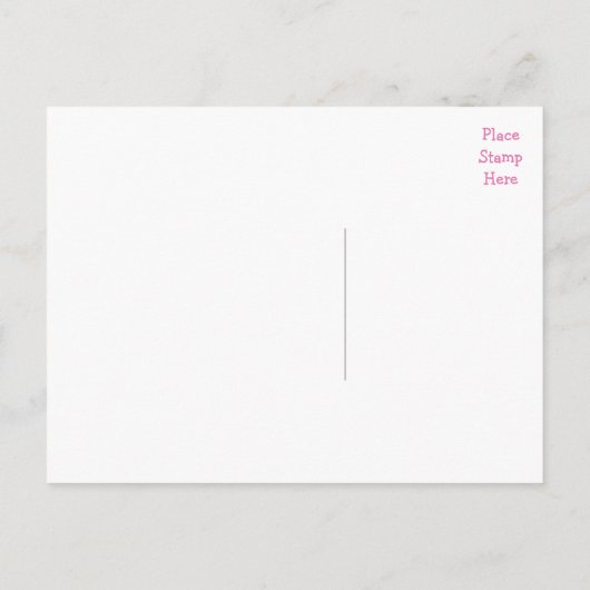 たった今結婚しました結婚ピンクの発表郵便カード 案内ポストカード (裏面)