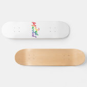 たった今結婚しました結婚レインボーギカラフルフトアイディア スケートボード (横)