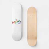 たった今結婚しました結婚レインボーギカラフルフトアイディア スケートボード (正面)