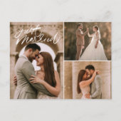 たった今結婚しました結婚写真ありがとう ポストカード (正面)