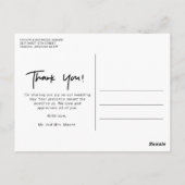 たった今結婚しました結婚写真ありがとう ポストカード (裏面)