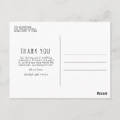 たった今結婚しました結婚写真ありがとう ポストカード (裏面)