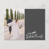 たった今結婚しました結婚写真ありがとう ポストカード (正面)