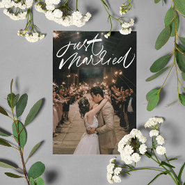 たった今結婚しました結婚写真ありがとう ポストカード