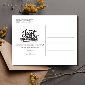 たった今結婚しました結婚写真ありがとう ポストカード