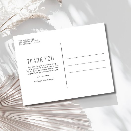 たった今結婚しました結婚写真ありがとう ポストカード