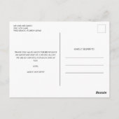 たった今結婚しました結婚写真ありがとう ポストカード (裏面)