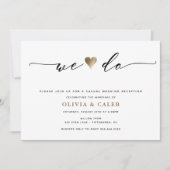 たった今結婚しました結婚披露宴の招待状 招待状 (正面)