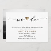 たった今結婚しました結婚披露宴の招待状 招待状 (正面/裏面)