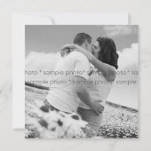 たった今結婚しました結婚漫画のカップル発表 招待状 (裏面)