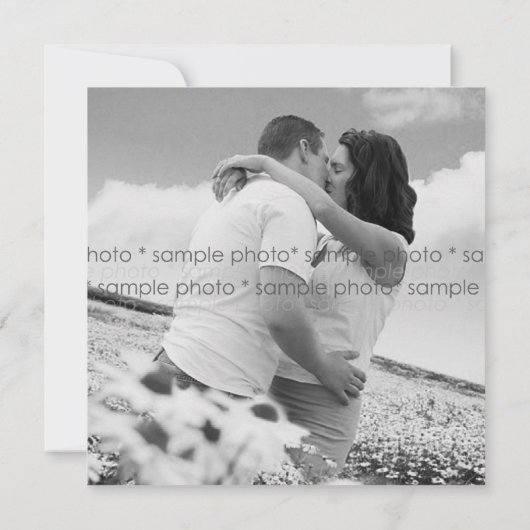 たった今結婚しました結婚漫画のカップル発表 招待状 (裏面)